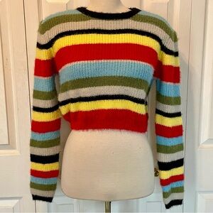 NWT Forever 21 stripped cropped sweater size medium